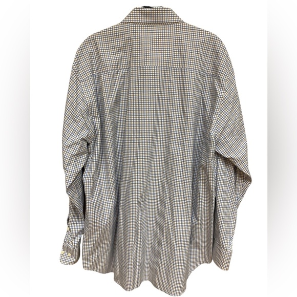 David Donahue Button Up Collared Dress Shirt Long Sleeve Men’s Size 17 34/35 - Picture 2 of 5